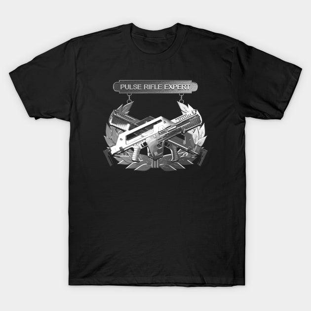 Expert Pulse Rifle Badge T-Shirt by CCDesign